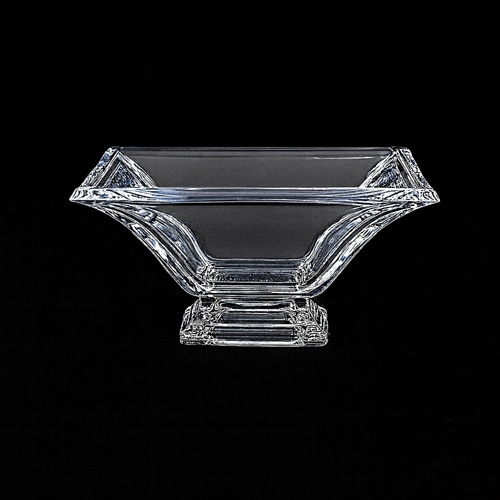 RARE Fitz and Floyd Clear Crystal Square Bowl